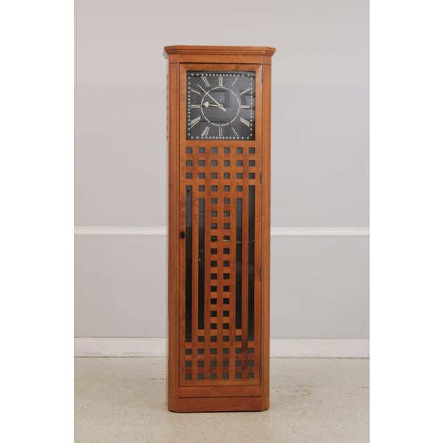 Age: c2001 Details: 21st Century Collection Multi Chime Setting Arts & Crafts Style #3 Finish Ebonized Inlaid Accents...