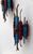 Blue Hammered Glass Wrought Iron Sconces by Longobard, Italy, 1970s, Set of 3 For Sale - Image 8 of 12