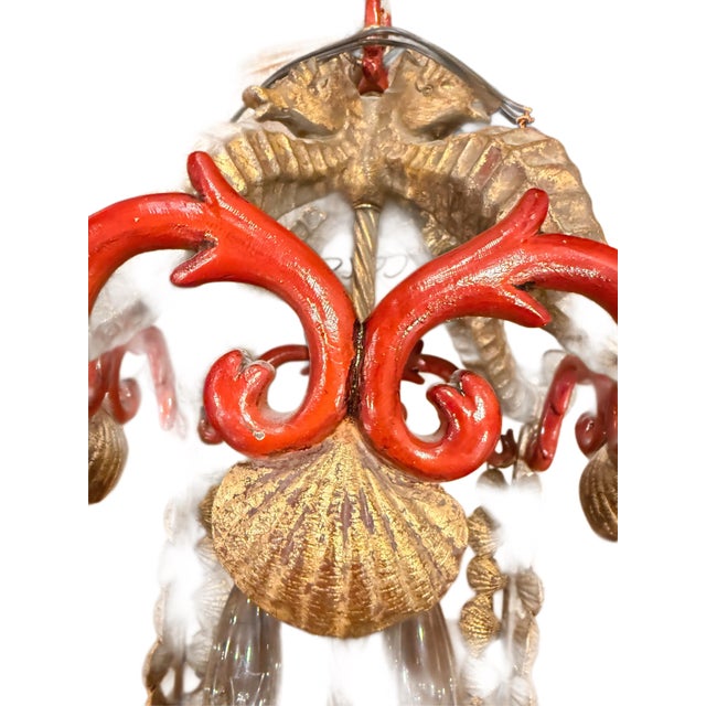 Lights 1990s Hollywood Regency Fanciful Seaside Chandelier For Sale - Image 7 of 11