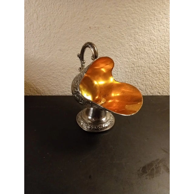 GORGEOUS Ornate Silver Plated 6" Pedestal Scuttle Scoop. This stunning piece is sure to catch the eye of any collector....