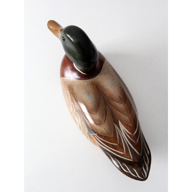Brown Vintage Bob May Mallard Duck Decoy For Sale - Image 8 of 14