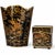 Black & Gold Pheasant Wastepaper Basket & Tissue Set For Sale
