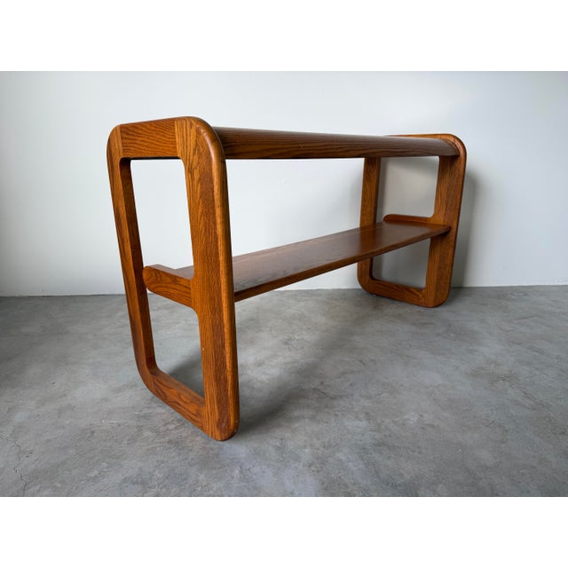 1970s 1970s Mid-Century Modern Lou Hodges for Mersman Oak Console / Sofa Table For Sale - Image 5 of 12