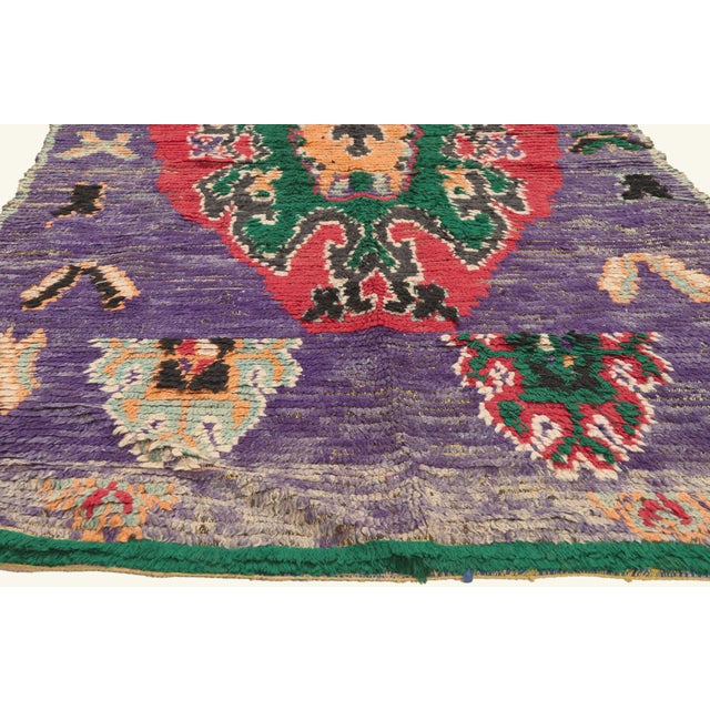 Berber Tribes of Morocco Vintage Boujad Moroccan Rug, 03'08 X 07'06 For Sale - Image 4 of 10