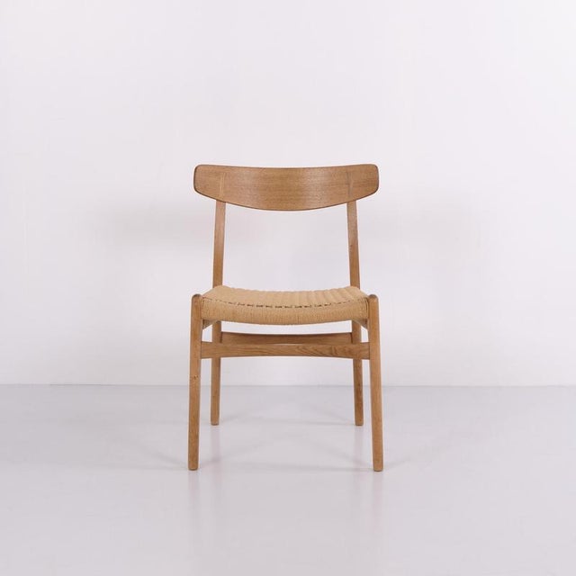 CH23 Oak Dining Chairs with Woven Seats by Hans J. Wegner for Carl Hansen & Søn, 1960s, Set of 4 For Sale - Image 10 of 12