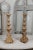 Goldenrod Early 19th Century French Rococo Style Carved and Painted Candlesticks - A Pair For Sale - Image 8 of 12