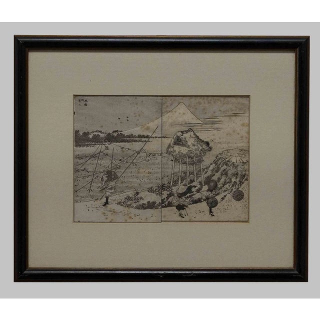 Katsushika Hokusai, View of Mount Fuji in Winter, Woodcut, Early 20th-Century For Sale - Image 4 of 4