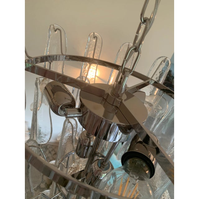 Contemporary Transparent "Selle" Murano Glass Chandelier For Sale - Image 9 of 13