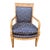 Antique French Empire Style Armchair With Carved Arm Dolphins Chinoiserie Elephant Upholstery For Sale