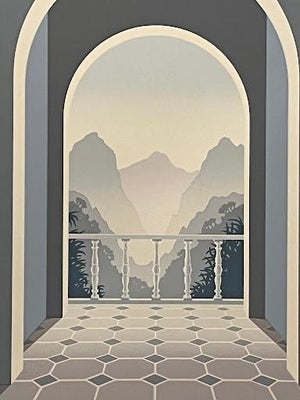 1980s Mick Durrant Signed Serigraph Pair East Wing & West Wing Limited Edition Prints