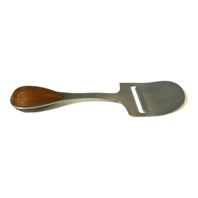 Mid 20th Century Mid Century Modern Dansk Torun Teak & Stainless Steel Cheese Plane Slicer For Sale