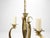 Art Deco Style 3-Arm Chandelier in Gilded Brass, with Foliage and Scroll Motifs, 1950 For Sale - Image 3 of 8