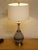 Mid 20th Century Ribbed Gourd Mid Century Table Lamp With Brass Base and White Drum Shade For Sale - Image 4 of 7