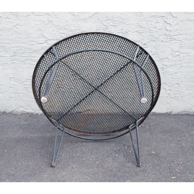 Salterini Mid Century Modern 'Radar' Round Iron Outdoor Coffee Table For Sale - Image 11 of 18