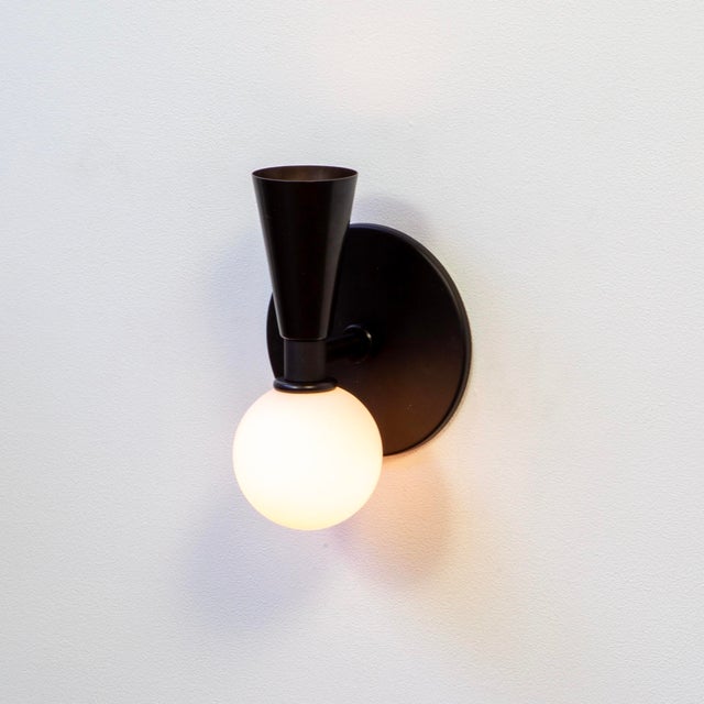 Black Shapes Sconce Small, by Research.Lighting, Modern, Minimal For Sale - Image 8 of 11