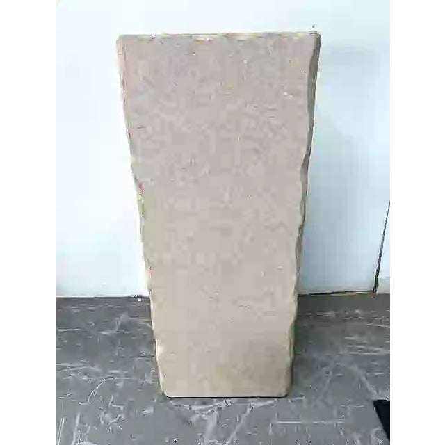 Tall square pedestal with a durable faux stone laminate finish. A solid, practical base for displaying art, plants, or...