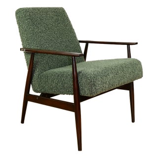 Fox Lis Chair in Green Olive Lamb, 1970s For Sale