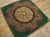 American 1930s Green Medallion Antique American Hooked Rug 3'4" X 3'6" Knotted Wool Carpet For Sale - Image 3 of 11