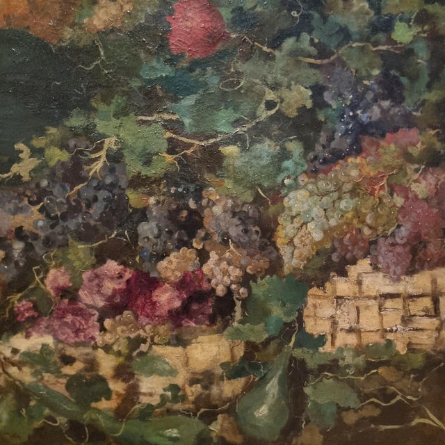 French School Artist, Still Life with Fruit, 1800s, Oil Painting on Canvas For Sale - Image 8 of 12