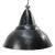 Vintage Industrial Belgian Green Enamel Pendant Light For Sale
