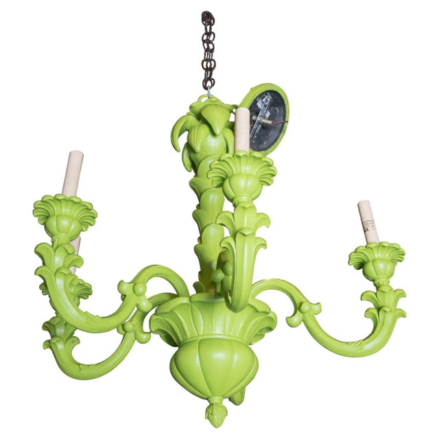 Spring Green Foliate Chandelier For Sale - Image 9 of 9