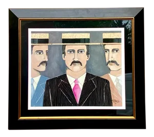 Contemporary “ Gang” Lithograph Signed P. Ortiz