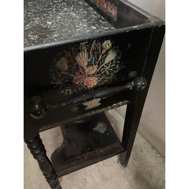 Black Louis Philippe Mobile Bathroom Dressing Table, 1850s For Sale - Image 8 of 14