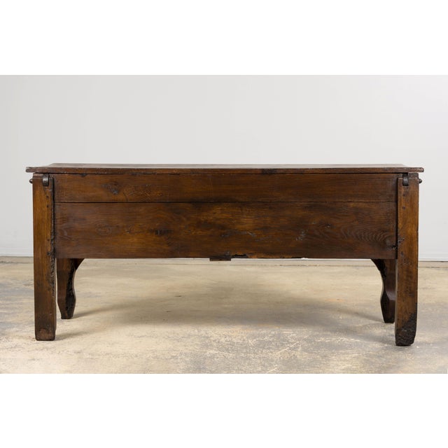Early 19th Century Country French Provincial Oak Coffer Trunk For Sale - Image 18 of 18