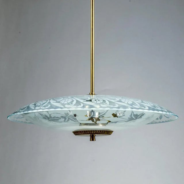 Art Deco Church Chandelier with Three Lights For Sale - Image 6 of 9