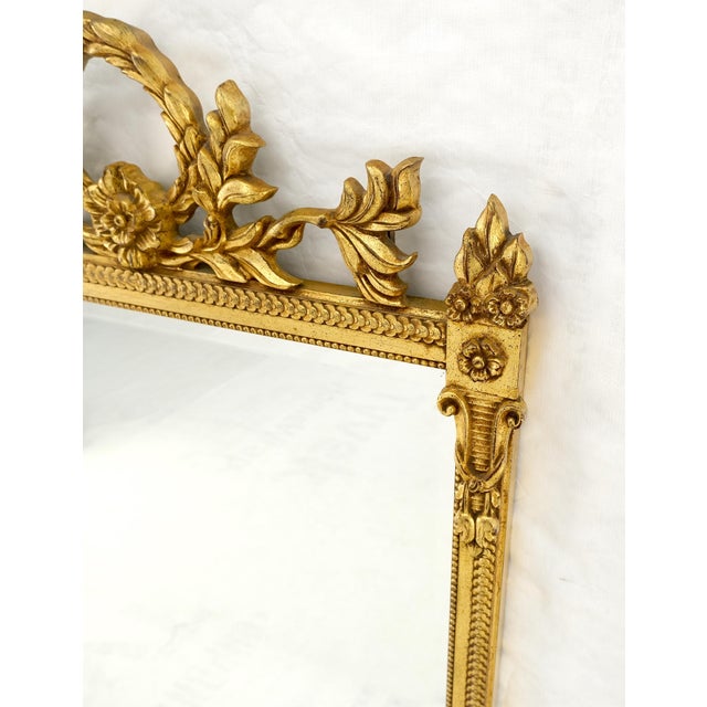 Italian Gilt Gesso Fine Gold Wall Mirror 53x38 Rectangle MINT! For Sale - Image 13 of 15