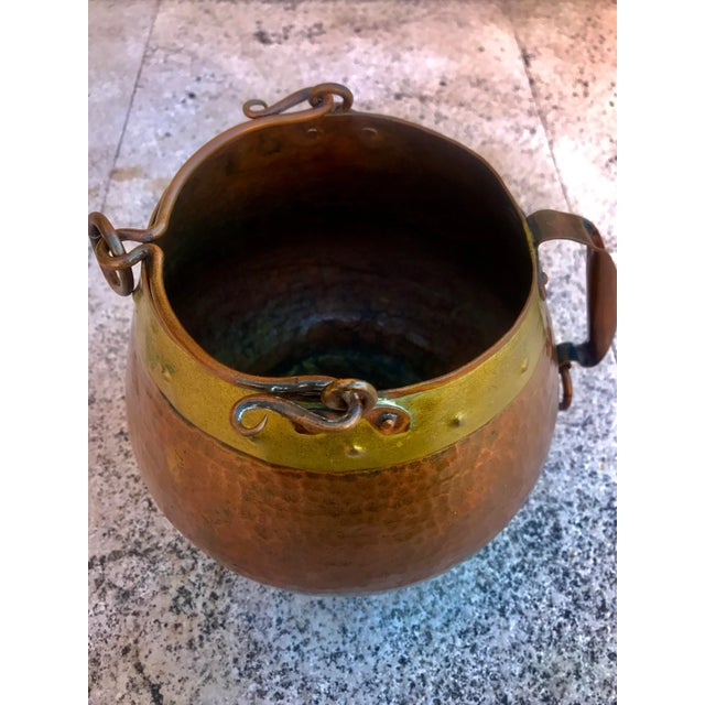 1970s Vintage Spanish Patinated Copper Pot, 1970s For Sale - Image 5 of 9