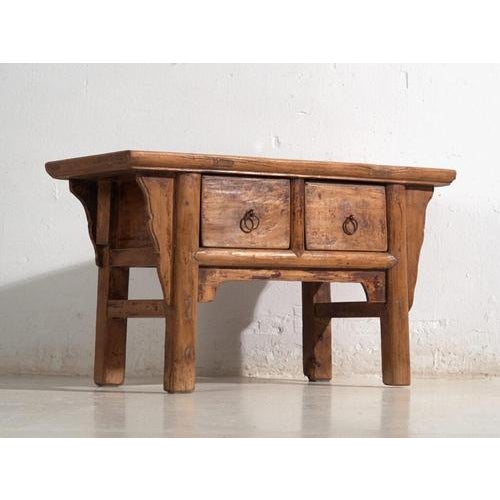 Low Shanxi Elm Console For Sale - Image 4 of 11