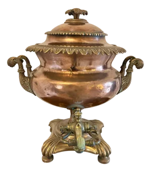 Antique George III Ornate Copper Samovar/Tea Urn, 1800s