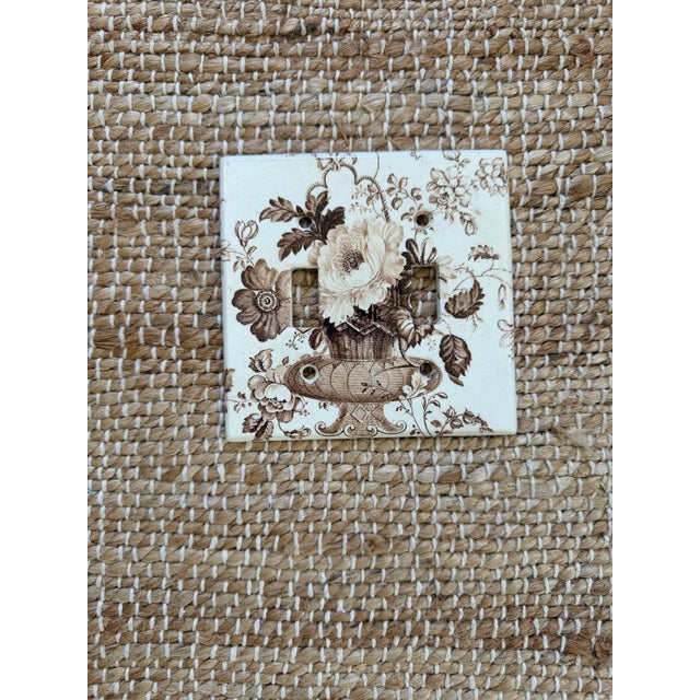 Antique English Transfer Wear Light Switch Plate For Sale In Charleston - Image 6 of 7