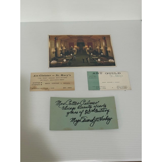 Gilded Age Portrait of Mrs. Potter Palmer, Signed William H. McEntee Oil Painting in Antique Gilt Frame For Sale - Image 10 of 12