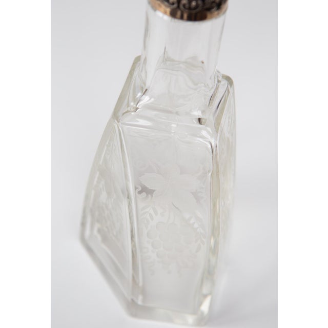 1950s Liquor Bottle or Decanter in Crystal and Silvered Metal, 1950s For Sale - Image 5 of 9