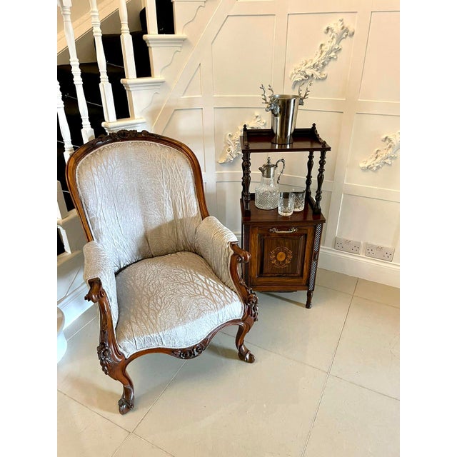 Antique Victorian Rosewood Marquetry Inlaid Coal Box, 1880s For Sale - Image 4 of 16