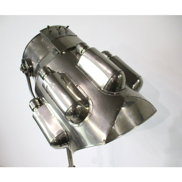 Westinghouse Streamline Art Deco Polished Aluminum Spaceage Floor Lamp For Sale - Image 4 of 16