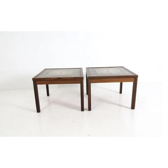 Mid 20th Century Kvalitet Rosewood & Tile Mid-Century Side Tables For Sale - Image 5 of 13