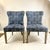 These are a gorgeous pair of vintage slipper chairs. The blue traditional fabric has wonderful shades of blue that...