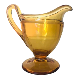 Vintage Amber Glass Pitcher / Creamer