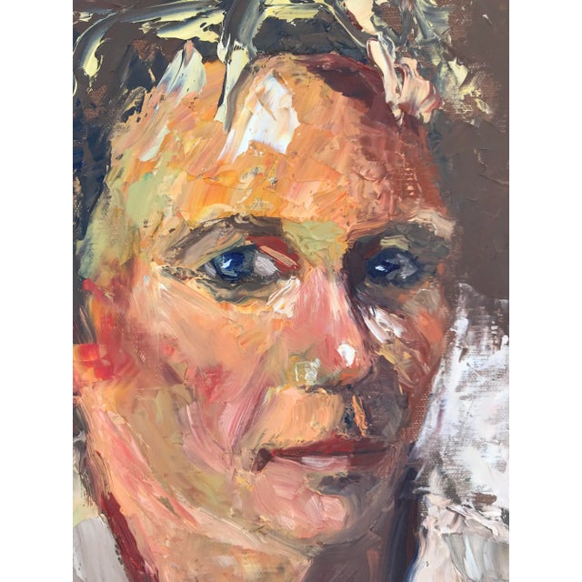 Contemporary Contemporary Expressionist Portrait of Blonde Male Original Oil Painting For Sale - Image 3 of 6