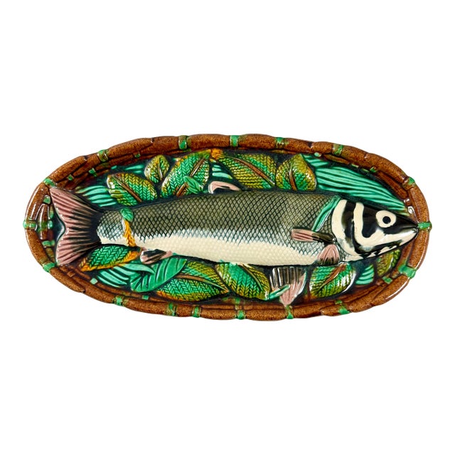 Mid-Century Fish in a Basket Wall Plaque For Sale