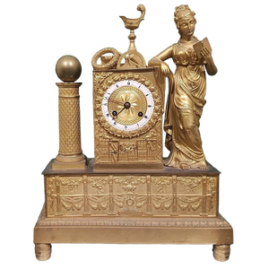 19th Century French Gold-Plated Bronze Shelf Clock