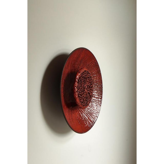 Ceramic Scandinavian Modern Huge Ceramics Sun Wall Sconce attributed to Sejer Denmark, 1960s For Sale - Image 7 of 15