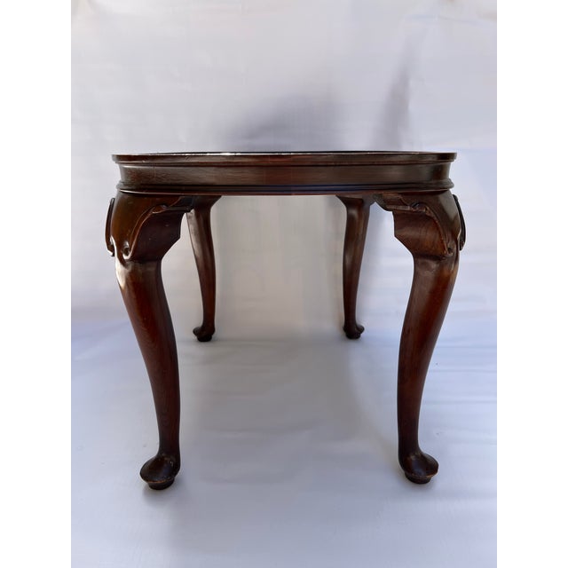 Traditional Queen Anne Carved Wood Table For Sale - Image 3 of 10