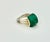 1980s 1980s Vintage Art Deco Boho Chic Sterling Silver & Malachite Cocktail Ring, Size 7. For Sale - Image 5 of 11