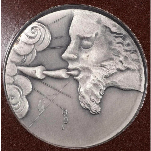Metal The Ten Commandments Silver Medallion Set by Salvador Dali For Sale - Image 7 of 10