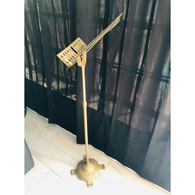 Victorian Late 19th Century Victorian Brass Music Stand, England For Sale - Image 3 of 9