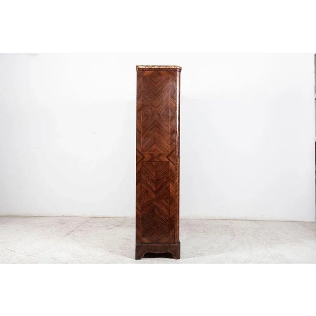 19th Century French Walnut Armoire or Bookcase For Sale - Image 6 of 17